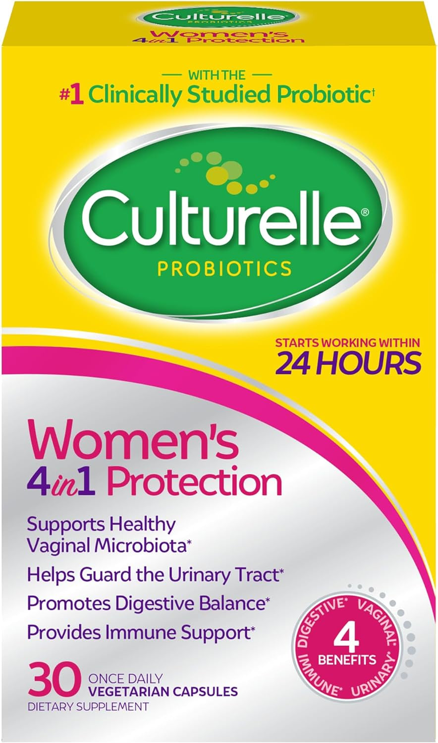 "Women's 4-In-1 Probiotic: Vaginal, Digestive & Immune Support - 30 Count"