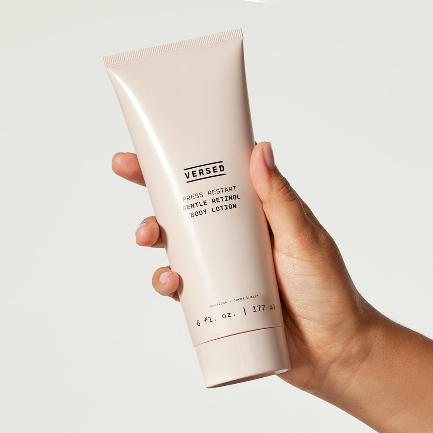 "Versed Press Restart Retinol Body Lotion: Firming Cocoa Butter + Squalane Moisturizer for Smooth, Bright Skin (6 Oz)"