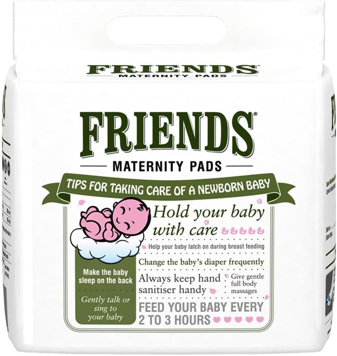 Friends Disposable Maternity Pads with Elastic Loop for Post Pregnancy Bleeding - 60 Pcs