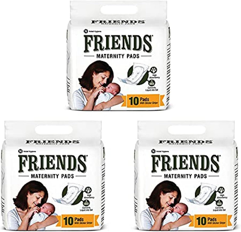 Friends Disposable Maternity Pads with Releasetape for Post Pregnancy Bleeding - 30 Pcs