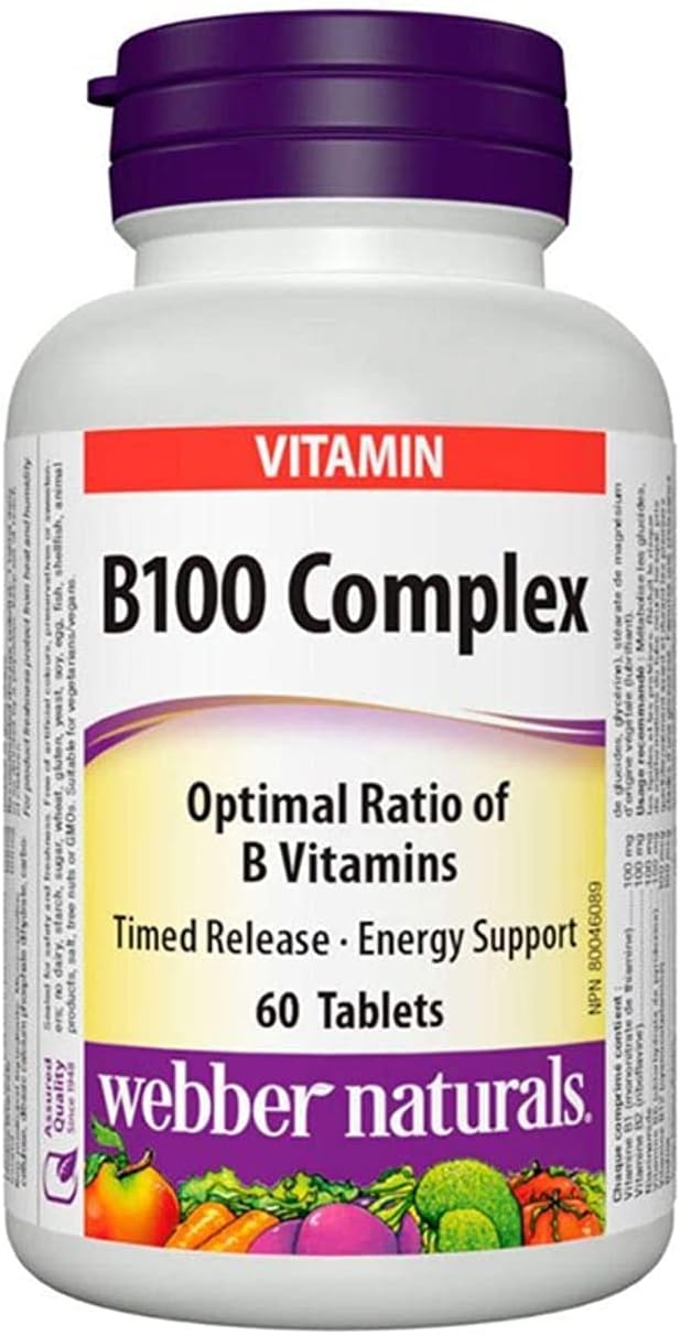 WEBBER NATURALS Vitamin B100 Complex 60's