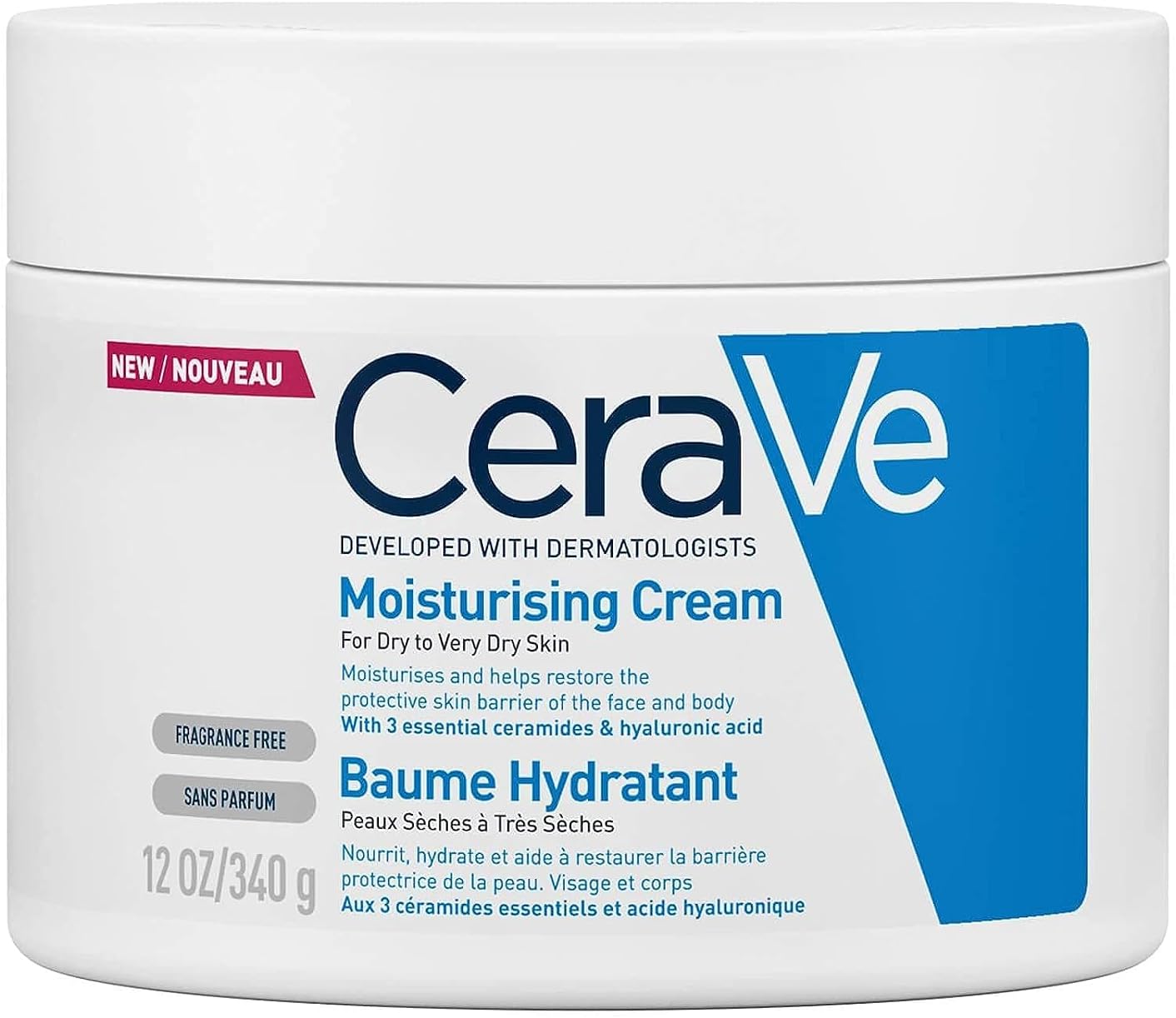 Cerave Moisturising Cream For Normal To Dry Skin 12 Oz (340g)