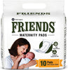Friends Disposable Maternity Pads with Releasetape for Post Pregnancy Bleeding - 10 Pcs