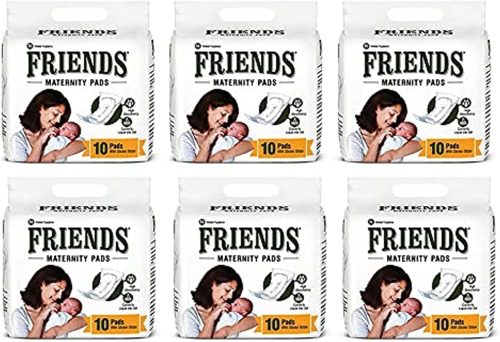 Friends Disposable Maternity Pads with Releasetape for Post Pregnancy Bleeding - 60 Pcs