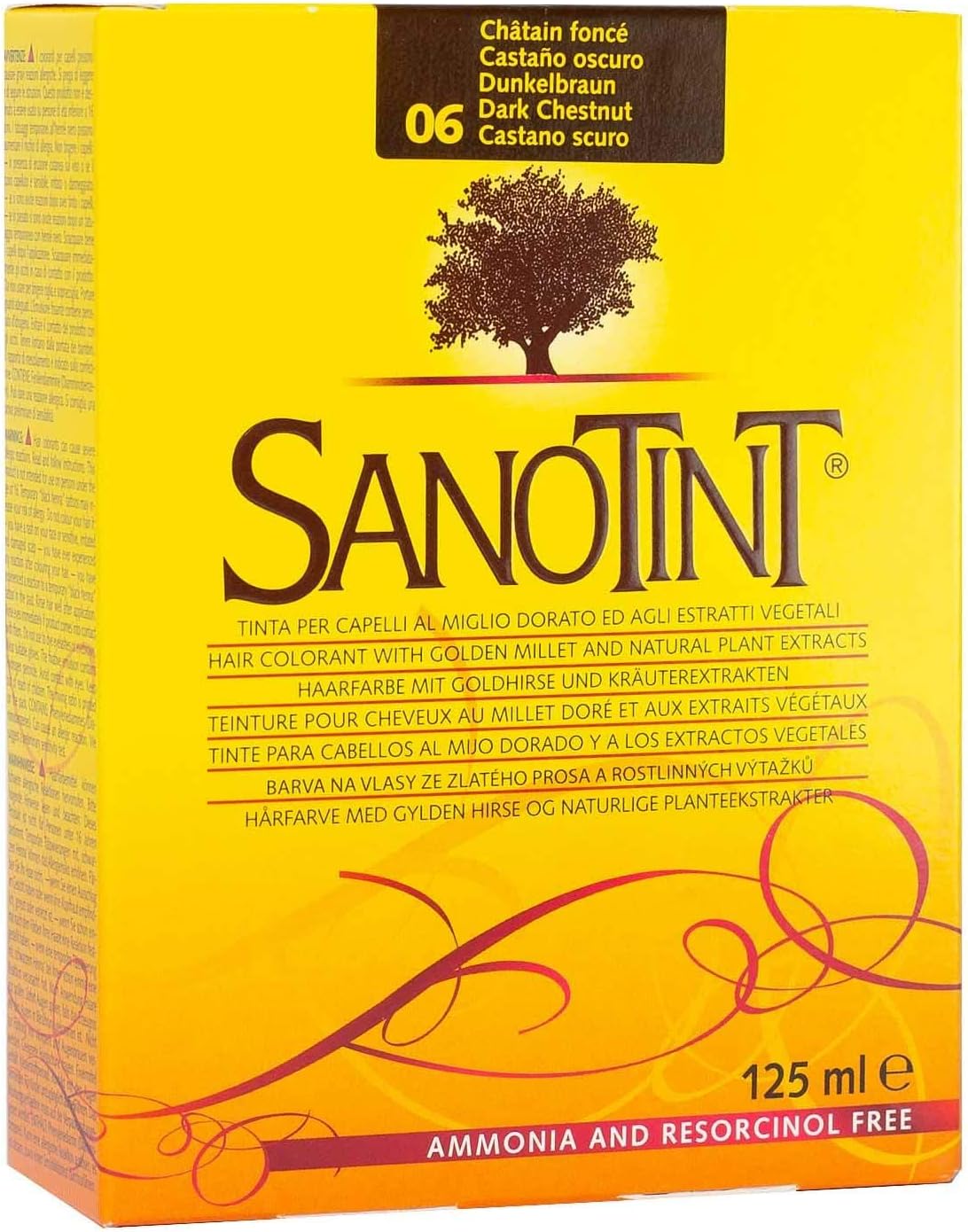 Sanotint Classic Natural Permanent Hair Dye 06, 125 ml, Dark Chestnut