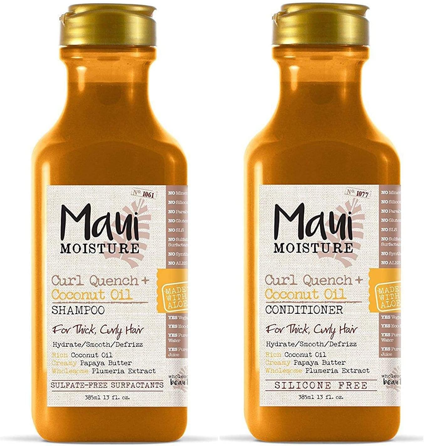 Maui Moisture Curl Quench plus Coconut Oil Shampoo and Conditioner 385ml each
