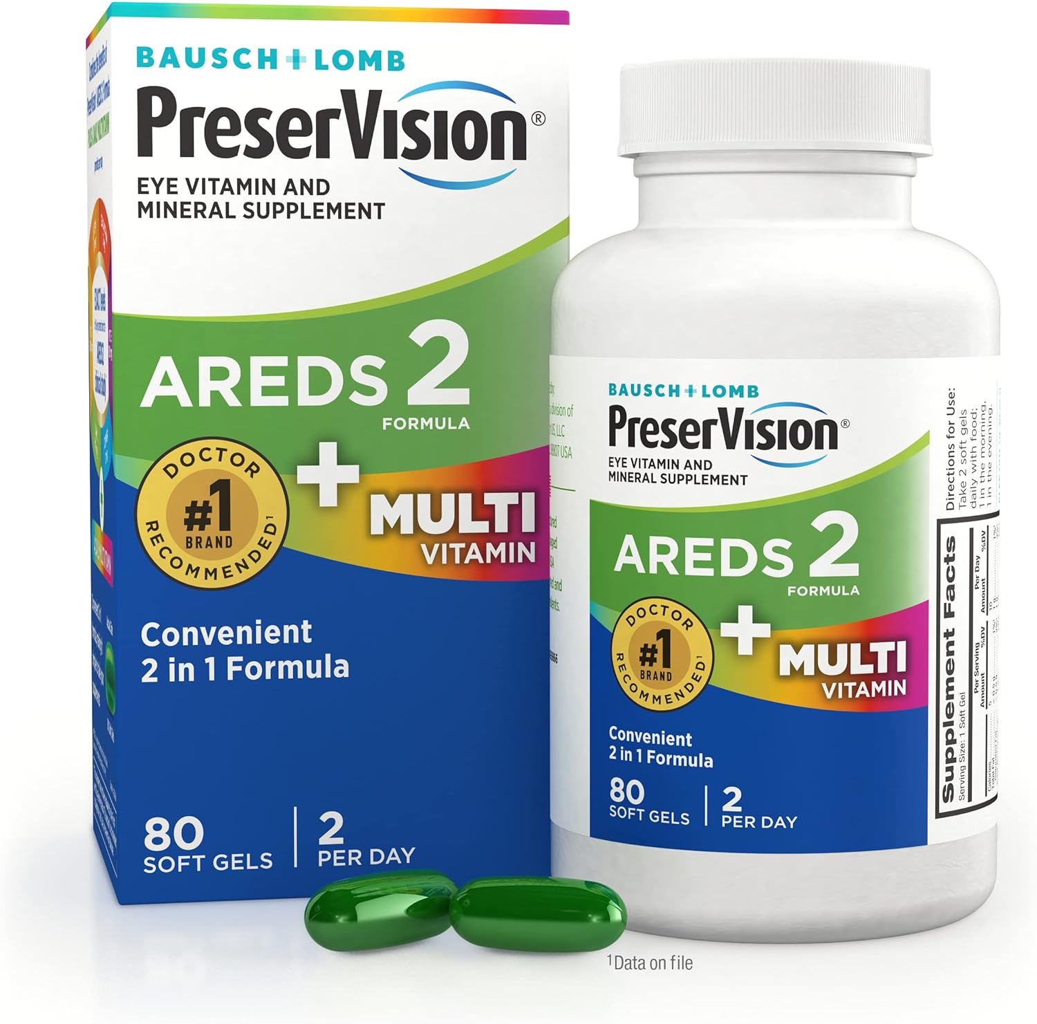 Preservision® AREDS 2 Formula + Multivitamin Vitamin & Mineral Supplement 80 Ct Soft Gels