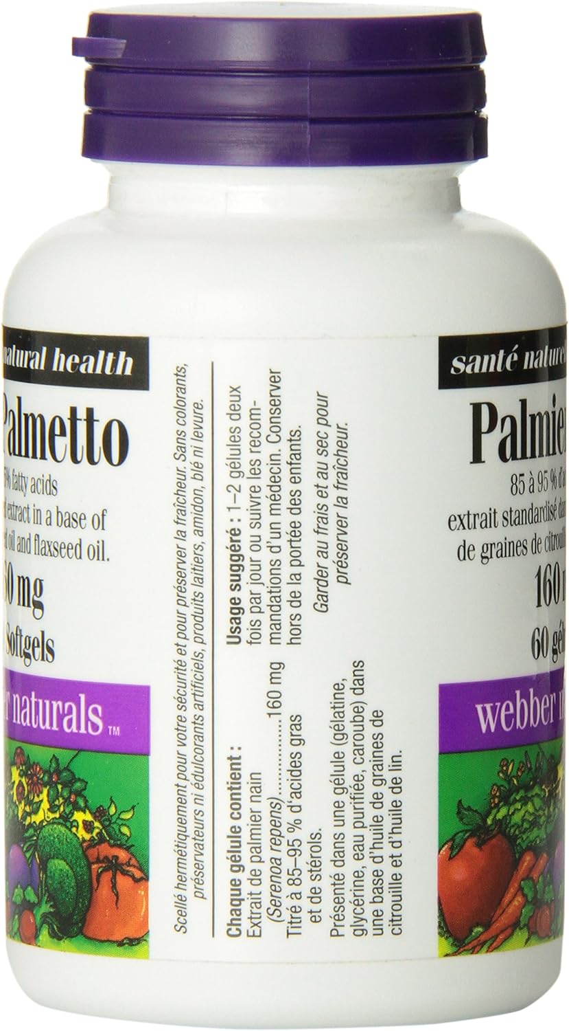 Saw Palmetto Extract 160mg, 60 softgels