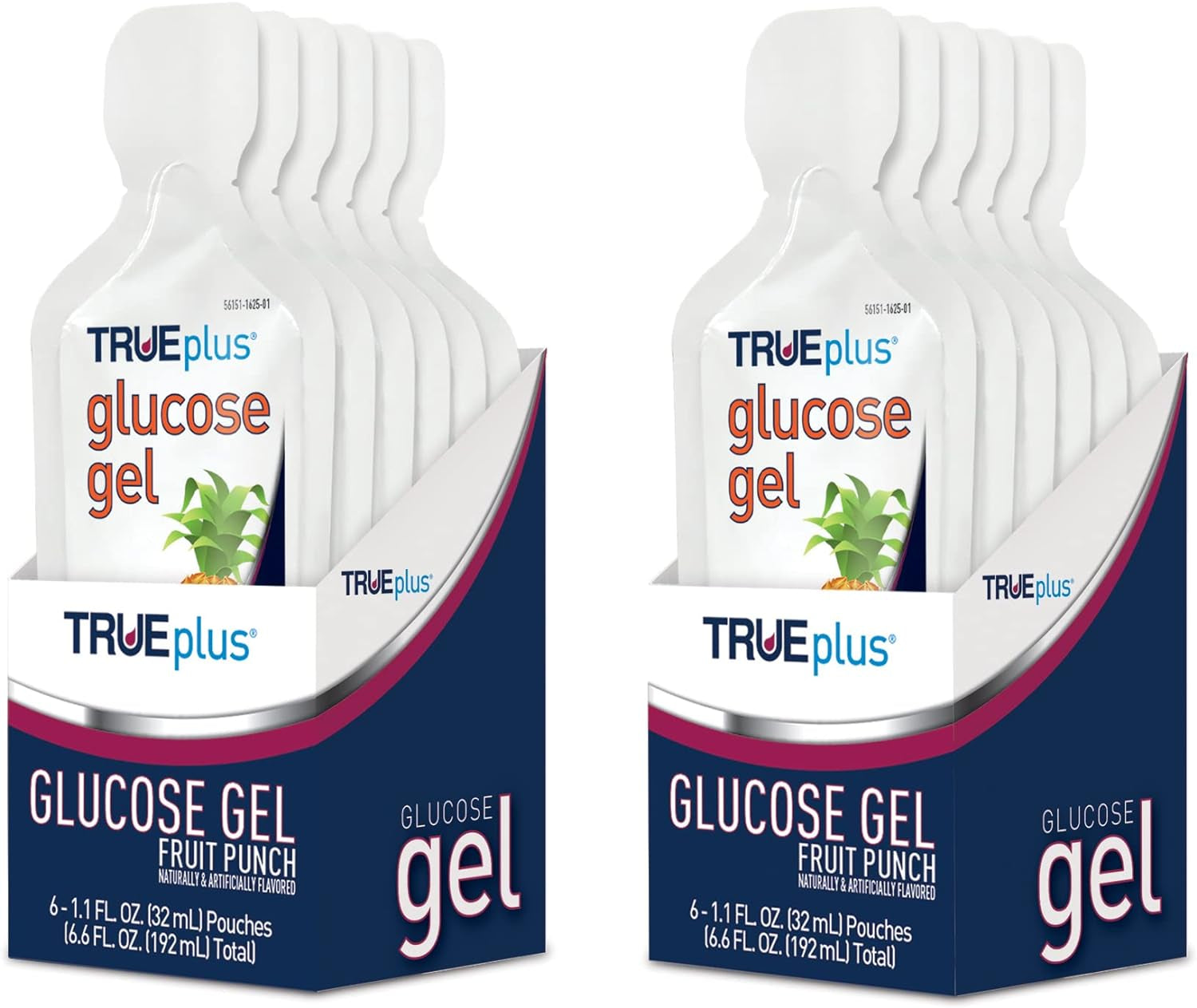 Trueplus® Glucose Gel, Fruit Punch Flavor - Gel Pouch - 6 Pack