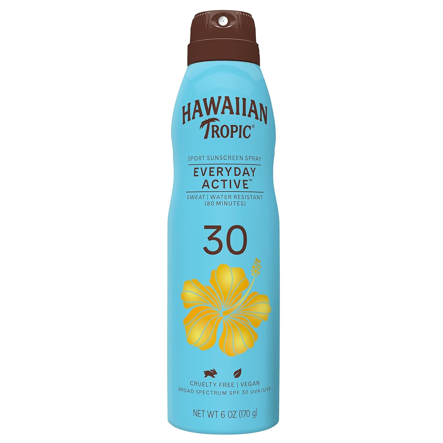 "Ultra-Light Hawaiian Tropic SPF 70 Clear Sunscreen Spray - 6oz"