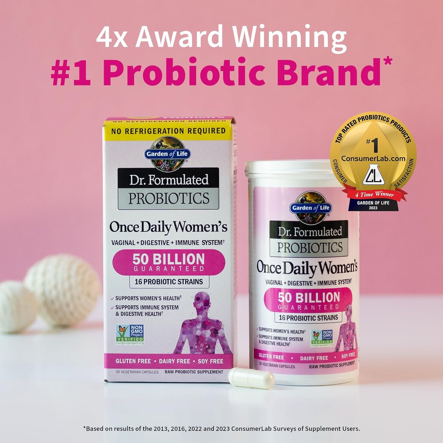 "Dr. Formulated Women's Probiotics: 16 Strains, 50 Billion CFU, 30 Capsules"