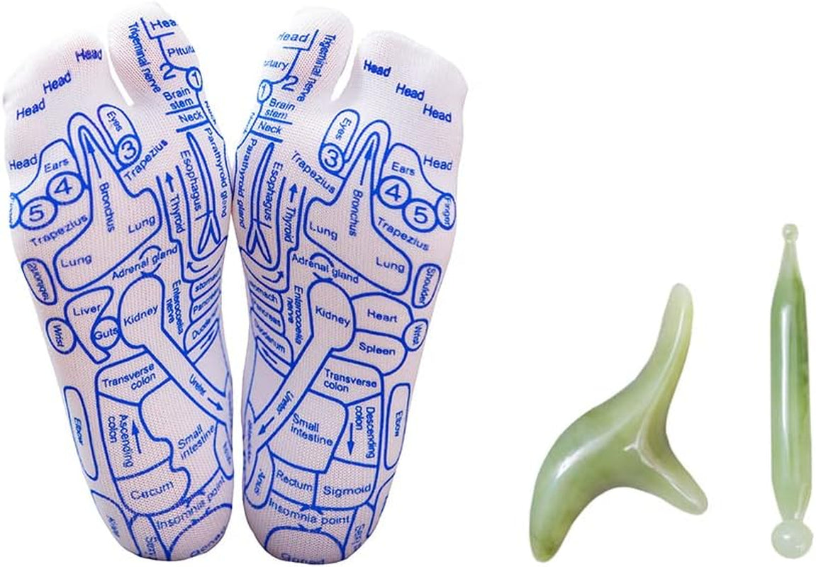 Reflexology Socks with Trigger Point Massage Tool - Foot Pain Relief for Men & Women