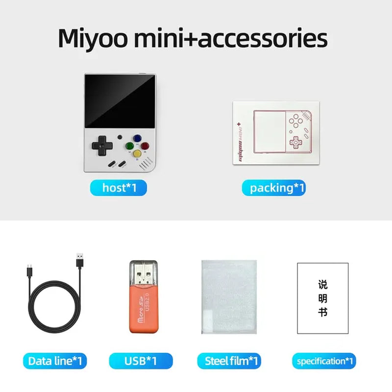 MIYOO Mini+ Portable Retro Handheld Game Console V2 Mini+ IPS Screen Classic Video Game Console Linux System - Best Gift