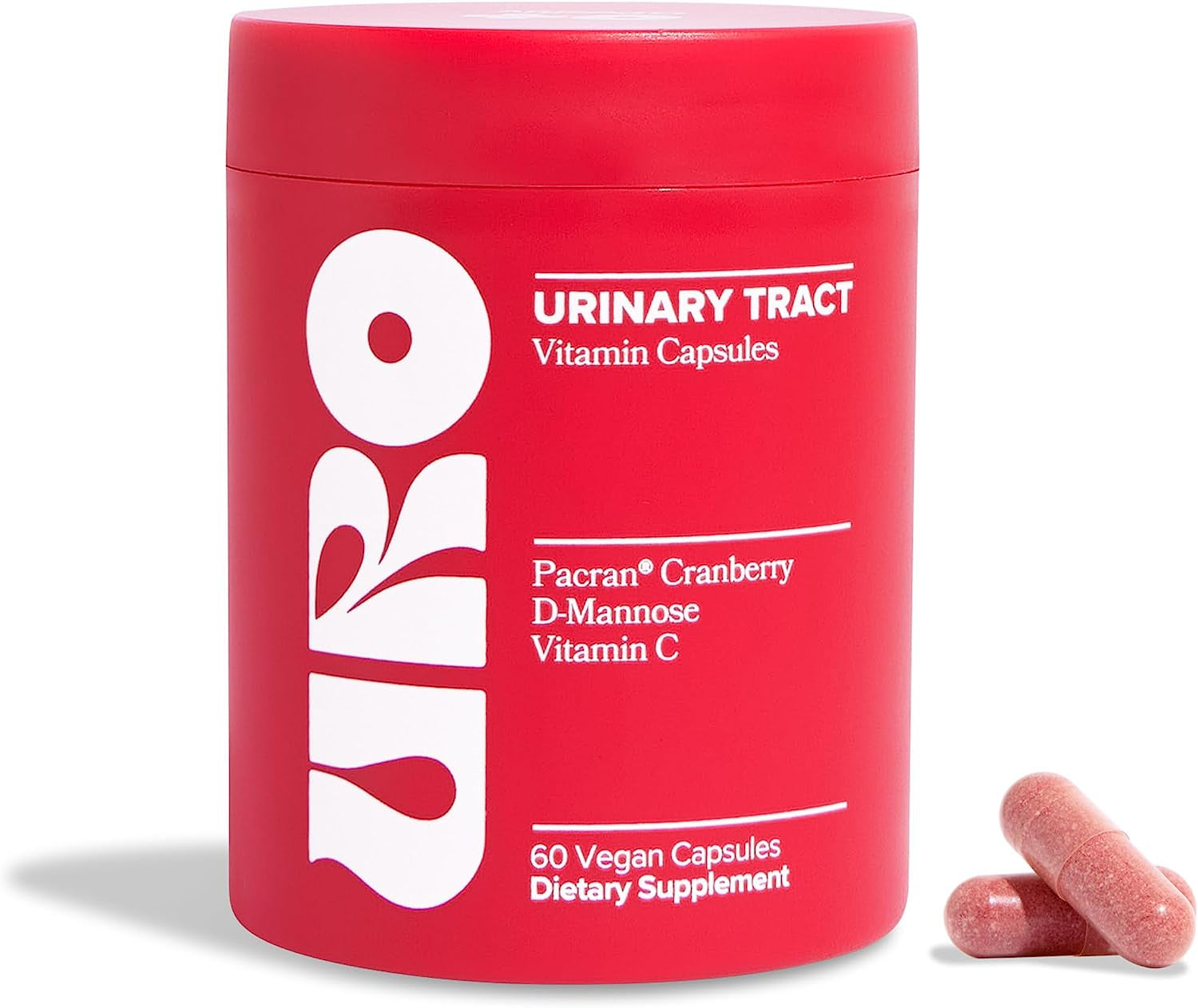 O Positiv URO Urinary Tract Health Supplement for Women, 60 Count (Pack of 1) - Urinary Support Vitamins with Pacran Complete Cranberry Extract, D-Mannose, & Vitamin C - Vegan & Gluten-Free