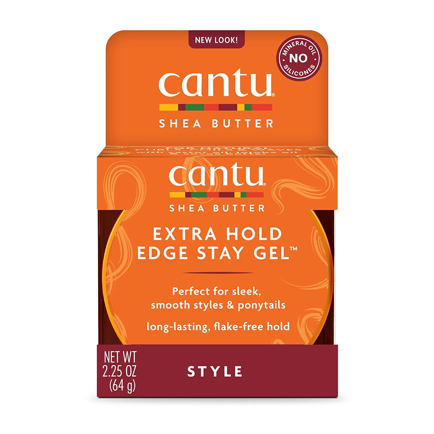 Cantu Extra Hold Edge Stay Gel with Shea Butter, 2.25 Oz (Packaging May Vary)