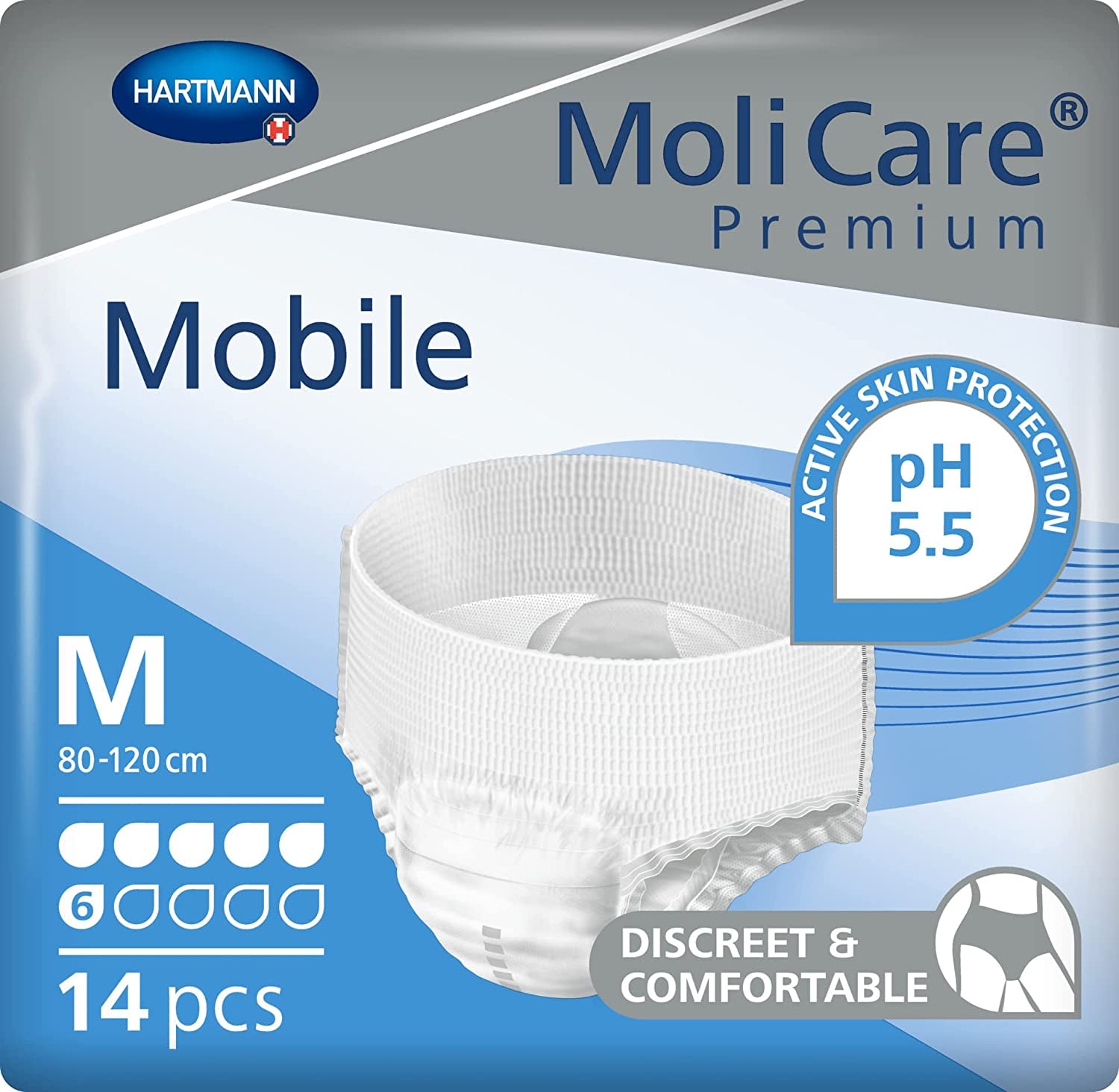 Molicare Premium Mobile Underwear, Medium, Pack/14