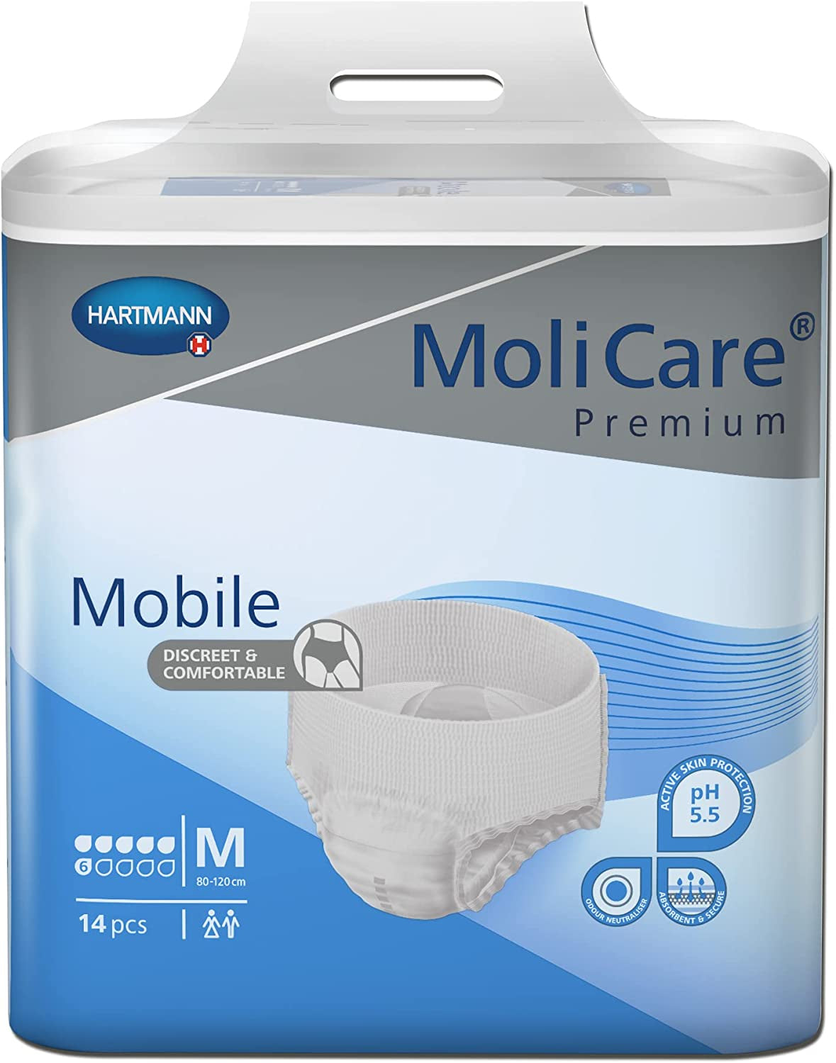 Molicare Premium Mobile Underwear, Medium, Pack/14