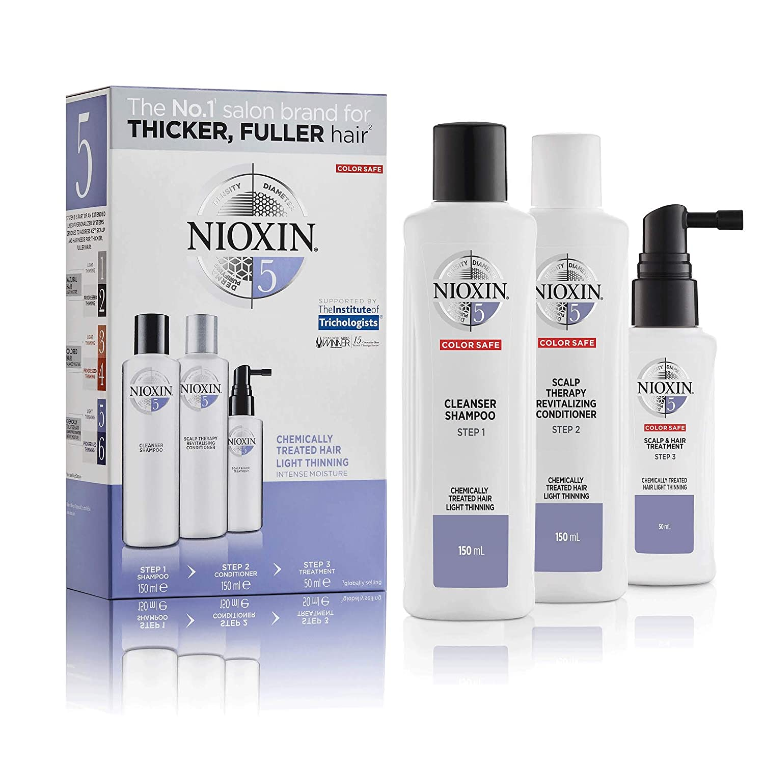 Nioxin System Kits 1-6 - Thickening Shampoo, Conditioner & Scalp Treatment - Light to Progressed Thinning