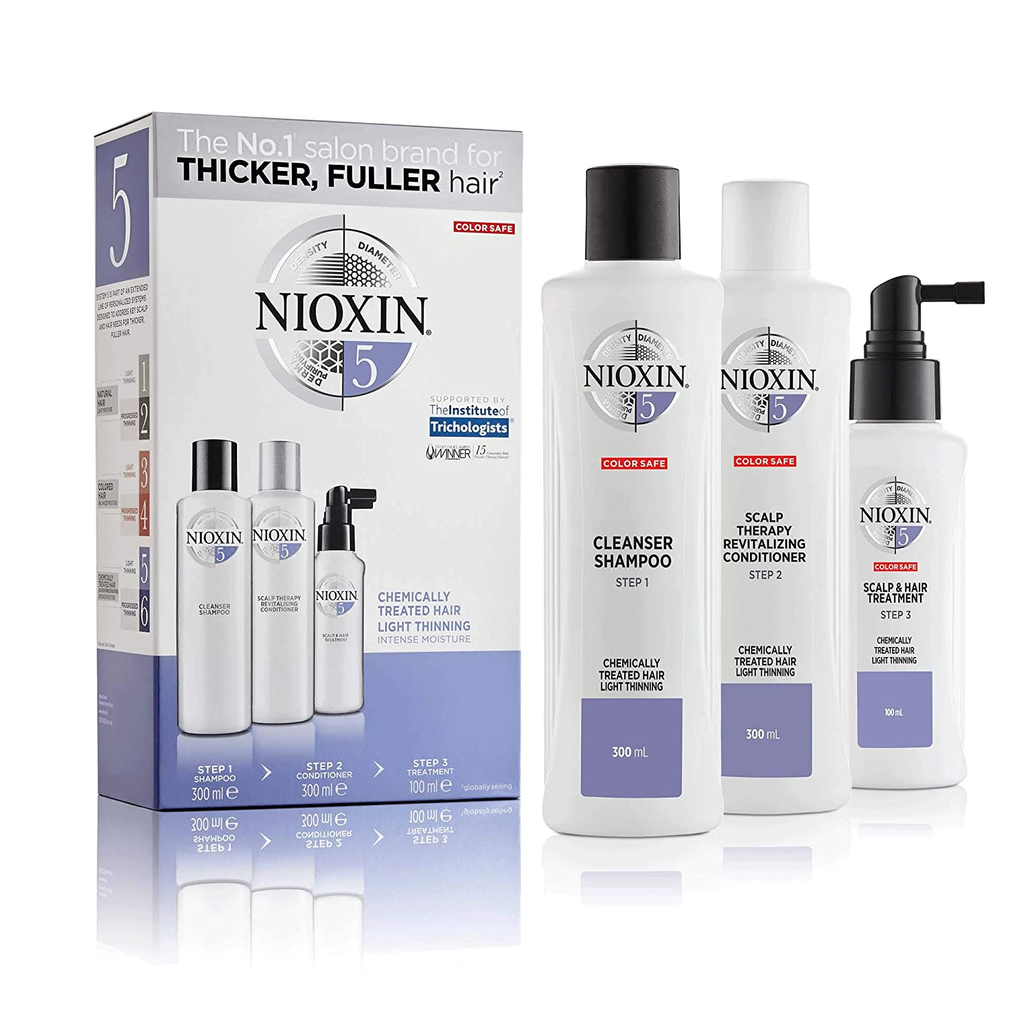 Nioxin System Kits 1-6 - Thickening Shampoo, Conditioner & Scalp Treatment - Light to Progressed Thinning