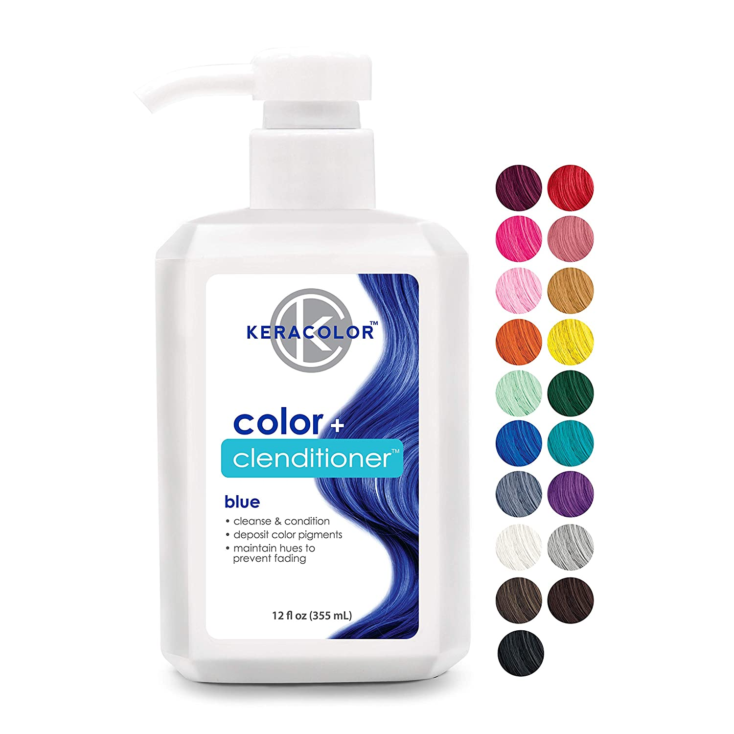 Keracolor Clenditioner Hair Dye (19 Colors) Semi Permanent Hair Color Depositing Conditioner