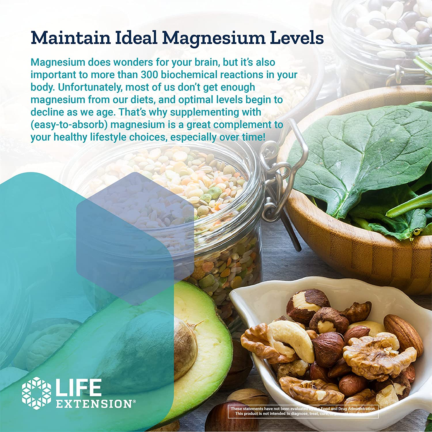 Life Extension Neuro-Mag Magnesium L-Threonate, 90 Vegetarian Capsules Ultra-Absorbable Magnesium - Memory, Focus & Overall Cognitive Performance Boost - Non-Gmo, Gluten-Free