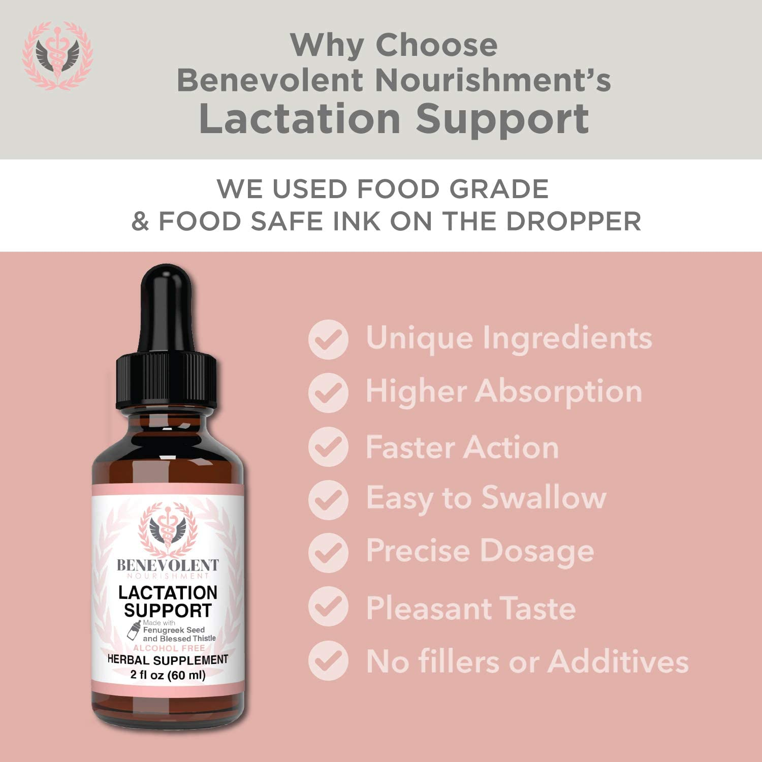 Lactation Supplement Breastfeeding Support Liquid - Breast Milk Supply Increase for Mothers, Organic Drops of Fenugreek Blessed Thistle Goats Rue Herb, 100% Nat New Holicare`s deal