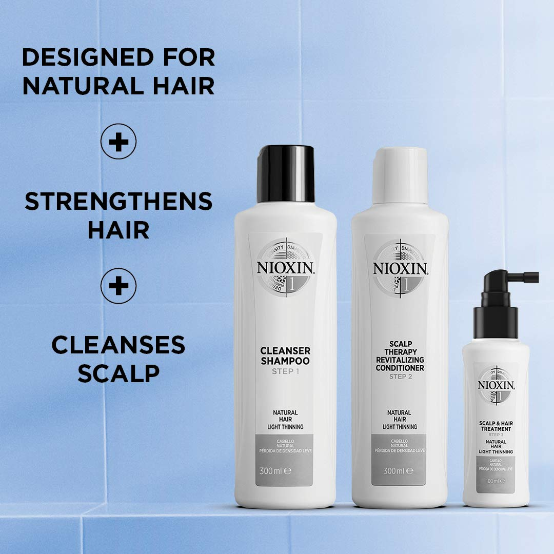 Nioxin System Kits 1-6 - Thickening Shampoo, Conditioner & Scalp Treatment - Light to Progressed Thinning