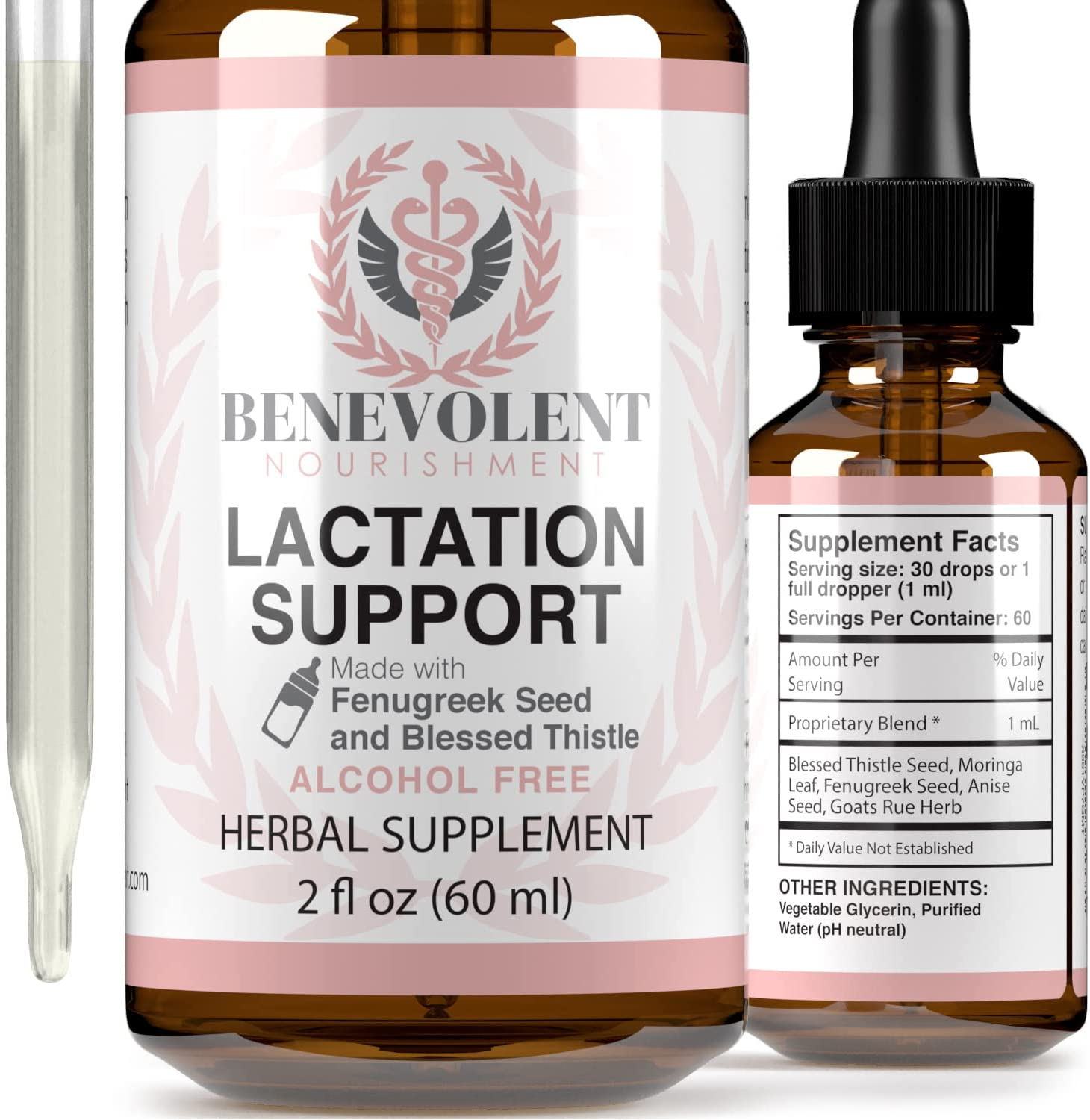 Lactation Supplement Breastfeeding Support Liquid - Breast Milk Supply Increase for Mothers, Organic Drops of Fenugreek Blessed Thistle Goats Rue Herb, 100% Nat New Holicare`s deal