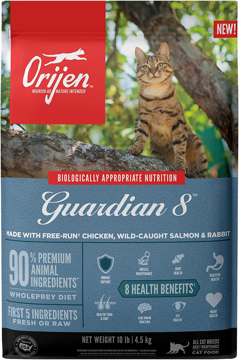 ORIJEN® Dry Original Cat Food Premium, High Protein, Fresh & Raw Animal Ingredients, 4Lb