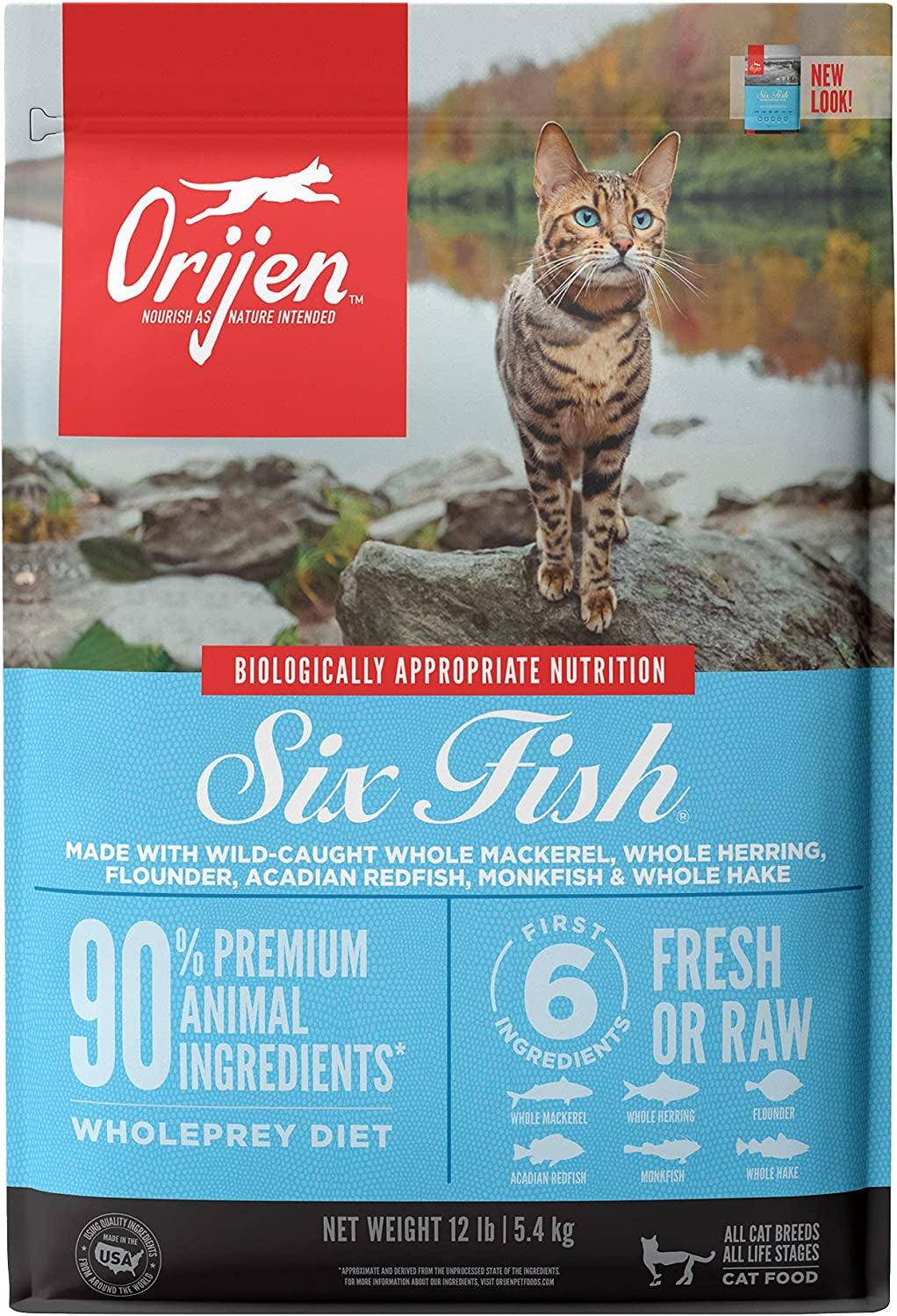 ORIJEN® Dry Original Cat Food Premium, High Protein, Fresh & Raw Animal Ingredients, 4Lb