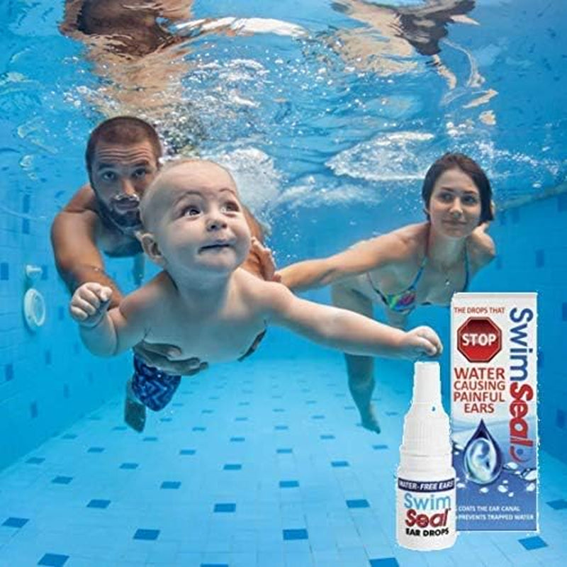 Swimseal All Natural Protective & Ear Drying Drops for Daily Use Rather than Alcohol Drops or Earplugs. Avoids Earache from Swimming, Scuba, Diving, Surfing & Triathlons for All Ages