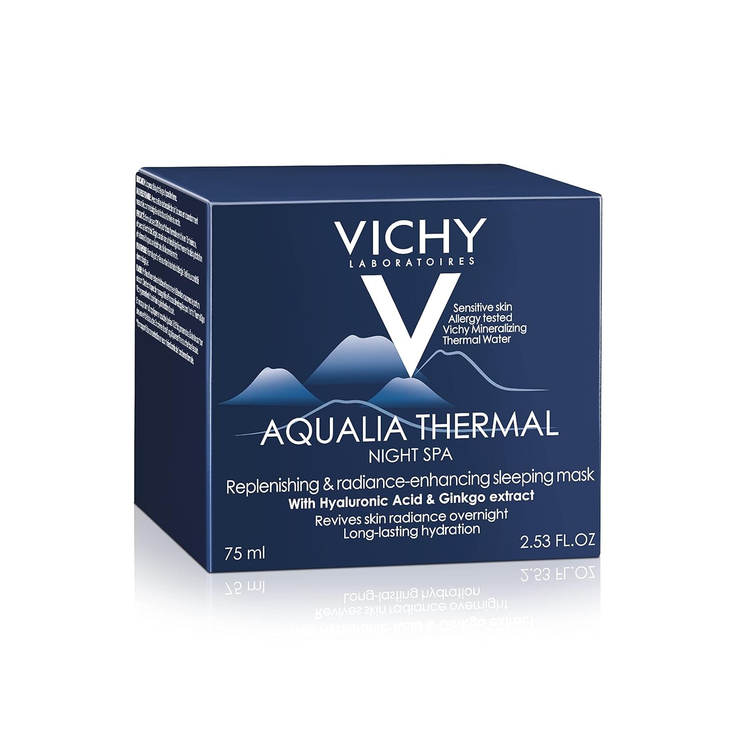 "Vichy Aqualia Thermal Spa Night Cream and Overnight Mask - Hydrating Face Moisturizer with Hyaluronic Acid, Anti-Wrinkle Formula, Lightly Scented, Paraben-Free"