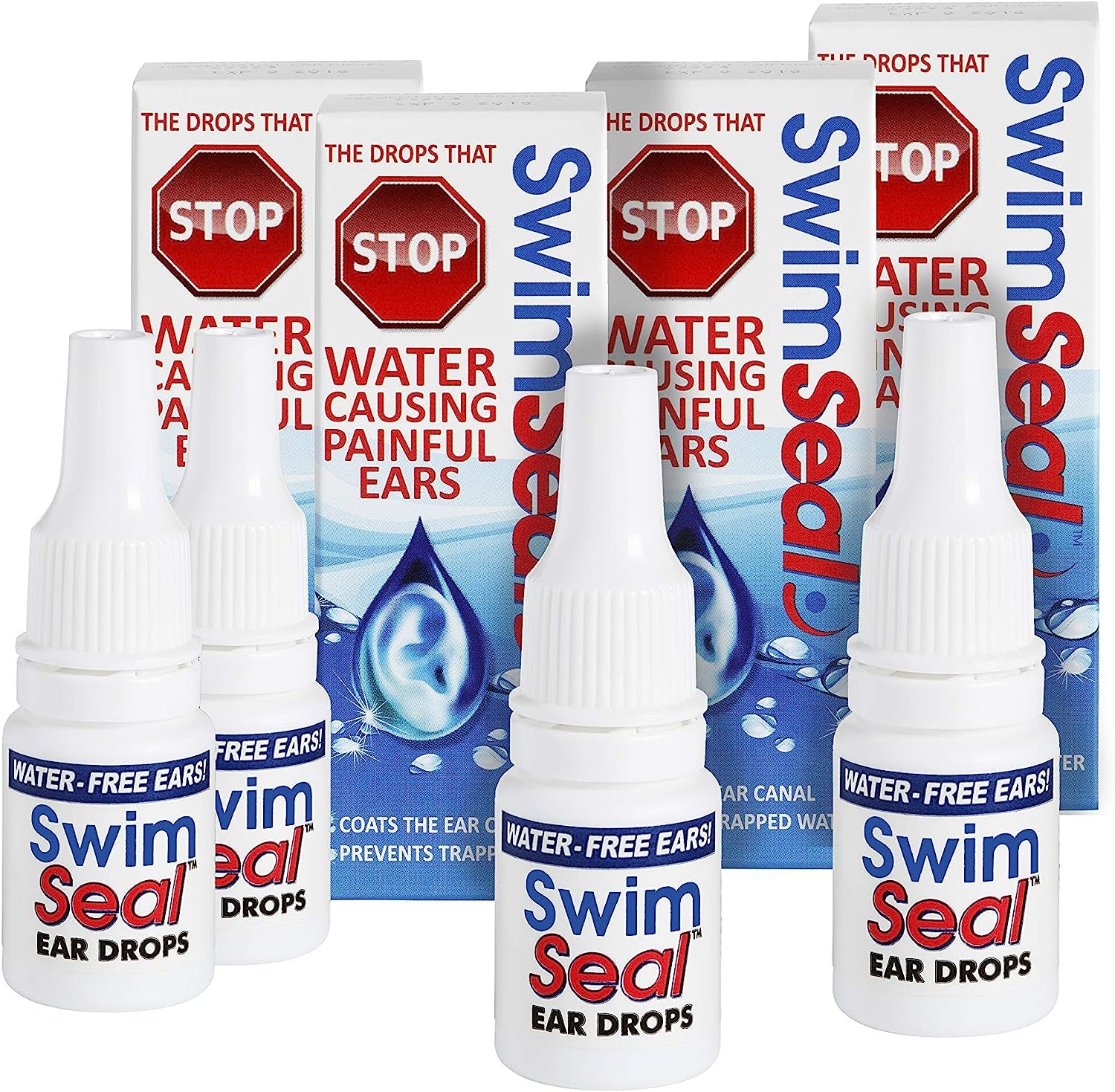 Swimseal All Natural Protective & Ear Drying Drops for Daily Use Rather than Alcohol Drops or Earplugs. Avoids Earache from Swimming, Scuba, Diving, Surfing & Triathlons for All Ages