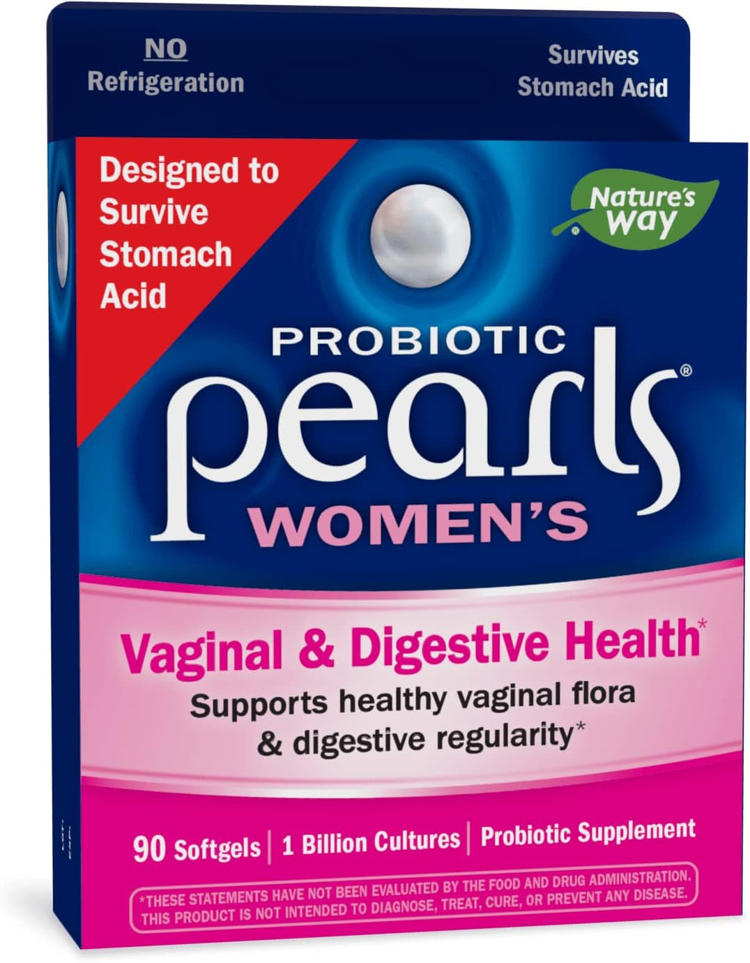 Nature'S Way Probiotic Pearls Womens, 1 Billion Live Cultures, 30 Softgels - Free & Fast Delivery