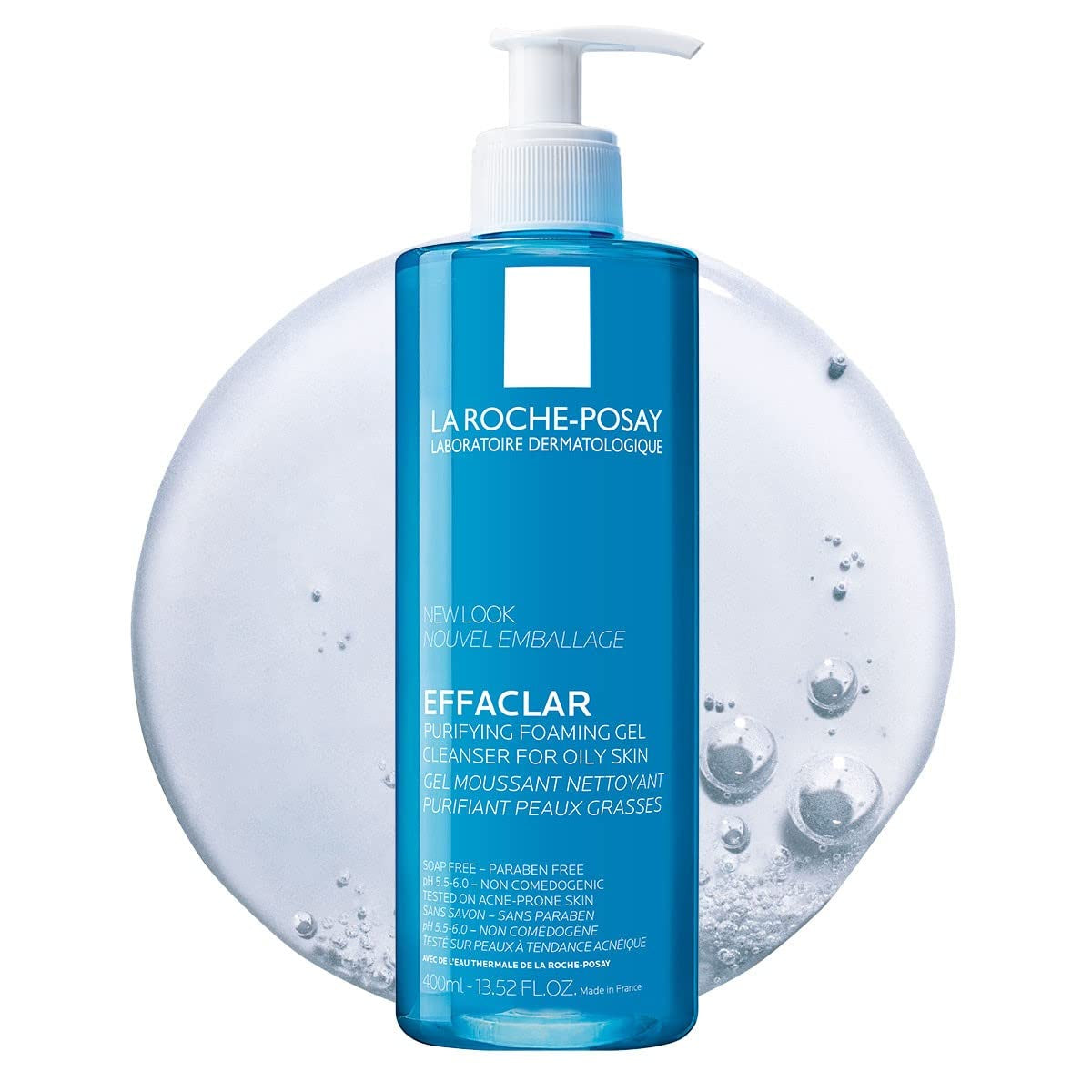 La Roche-Posay Effaclar Purifying Foaming Gel Cleanser for Oily Skin, Alcohol Free Acne Face Wash, Oil Absorbing Deep Pore Cleanser, Oil Free, Light Scent and Safe for Sensitive Skin - Free & Fast Delivery