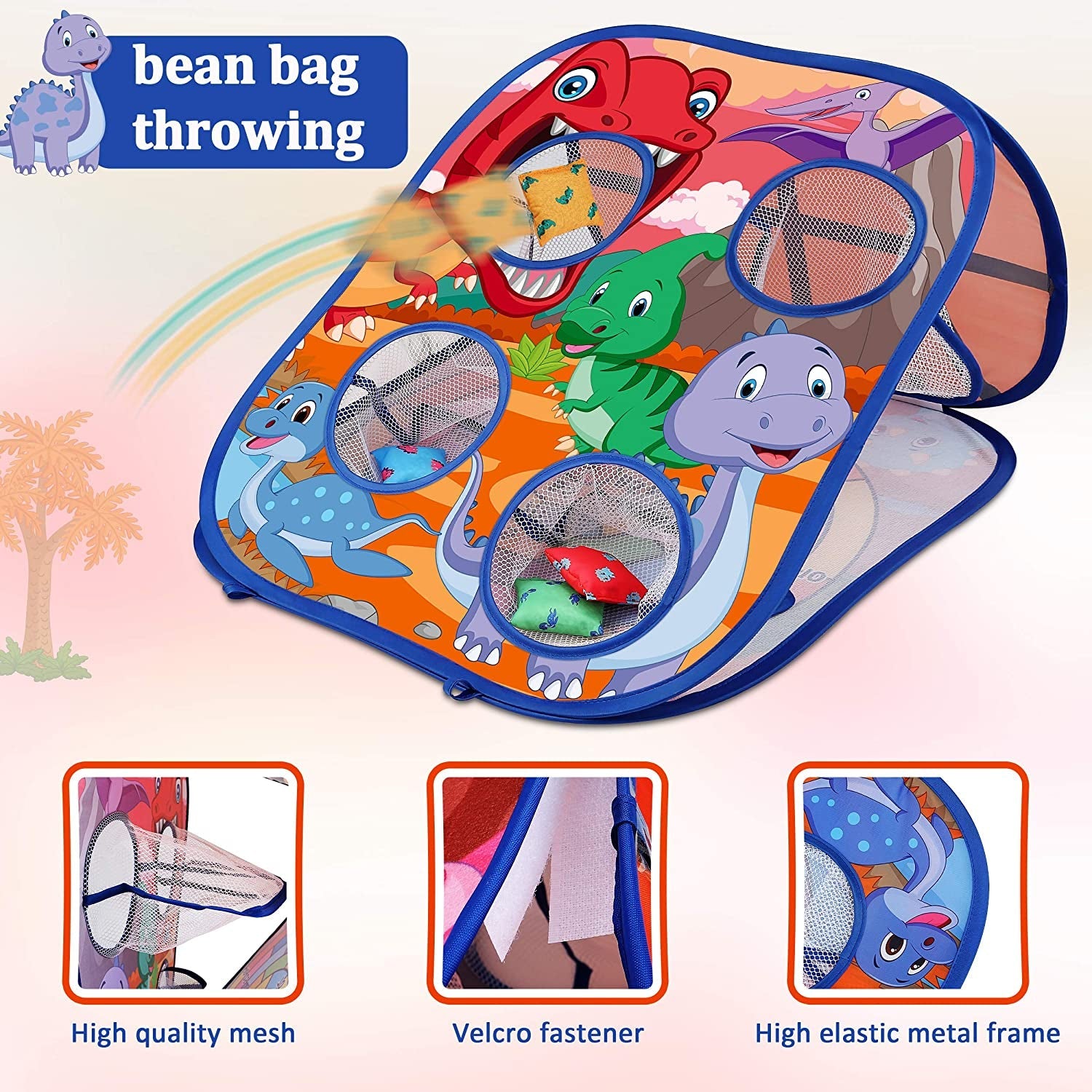 "Fun Animal Bean Bag Toss Game - Perfect Outdoor Party Toy for Kids! Ideal Gift for Boys' Birthdays or Christmas - Suitable for Toddlers Ages 3-6"