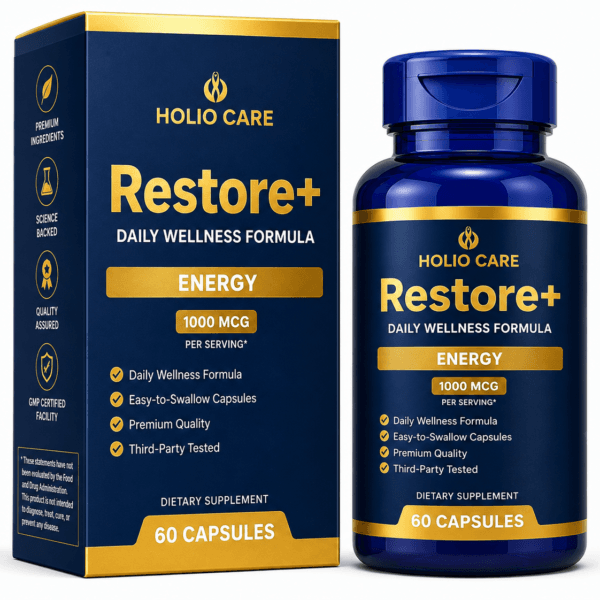 Restore+ amino acid supplement, 60 capsules — Holio Care UAE
