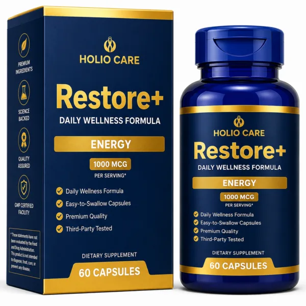 Restore+ amino acid supplement, 60 capsules — Holio Care UAE