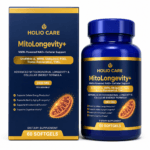 Holio Care MitoLongevity+ NMN NAD+ longevity softgels with Urolithin A, Ubiquinol, PQQ and trans-resveratrol, 60 softgels