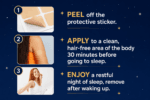 Holio Care sleep patch pack, front and back, Dubai