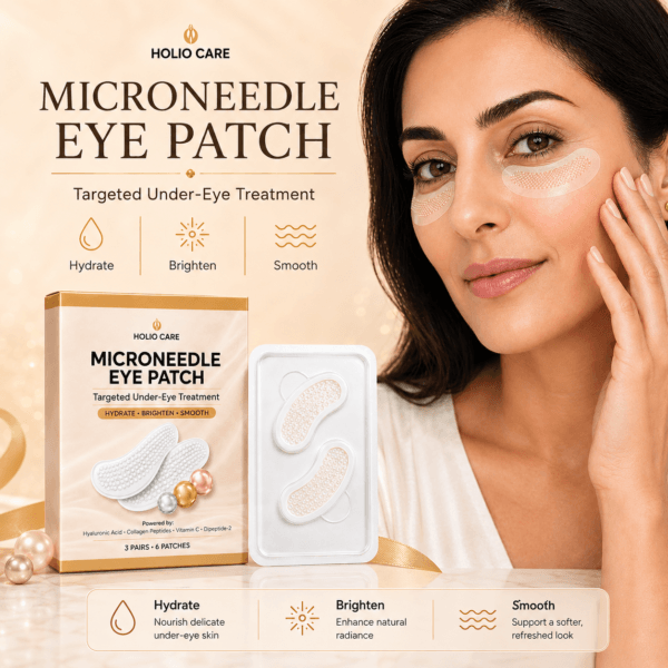 Holio Care Microneedle Eye Patch for the appearance of dark circles and puffiness, hydrating under-eye patches