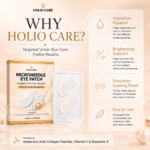 Holio Care Microneedle Eye Patch for the appearance of dark circles and puffiness, hydrating under-eye patches
