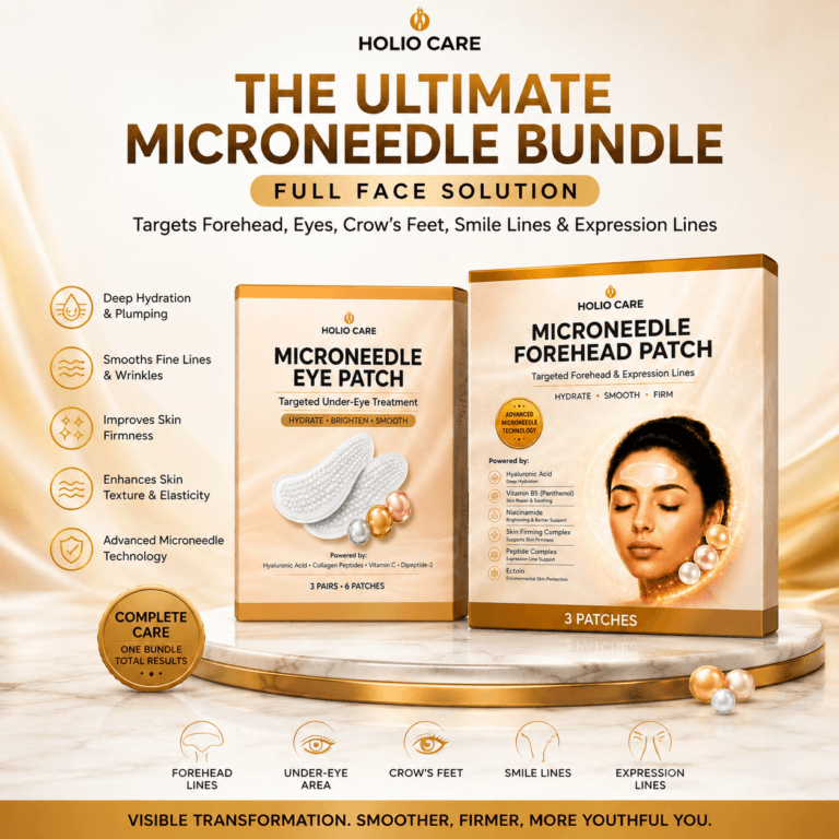 Holio Care Ultimate Microneedle Bundle — forehead and eye patches, 9 patches — UAE